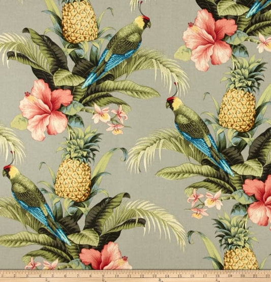 One (1) Curtain Panel Tommy Bahama Indoor/Outdoor Beach Bounty Tangelo Drapery. Custom made to order quality drapes Weather Resistant
