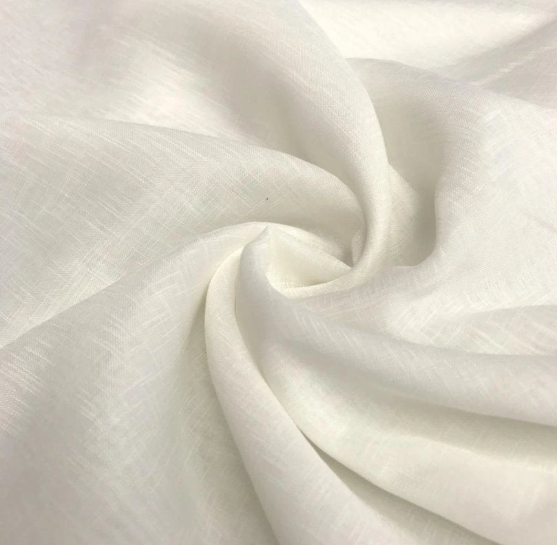 Indoor/Outdoor Sheer Curtain Panel - Linen Look, 108" wide Window Treatment - Faux Linen - Patio, Sunroom, Porch, Gazebo, Netting,