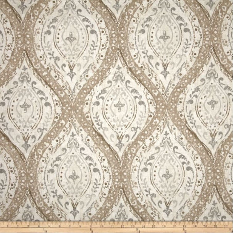 Magnolia Home Fashions "Ariana Linen" Drapery Curtain Panel - Custom made to order handmade quality drapes. brown taupe beige