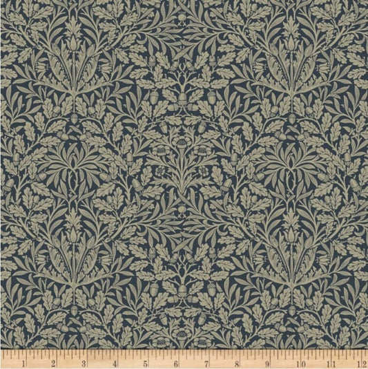 One Curtain Panel "Mineral Pure Acorn Ink" Fabric, FreeSpirit Fabrics, The Original Morris & Co. Bold, Elegant Home Decor