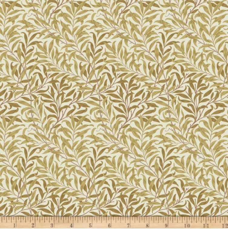 One Curtain Panel "FreeSpirit Standen Willow Boughs Gold" Fabric, FreeSpirit Fabrics, The Original Morris & Co. Bold, Elegant Home Decor