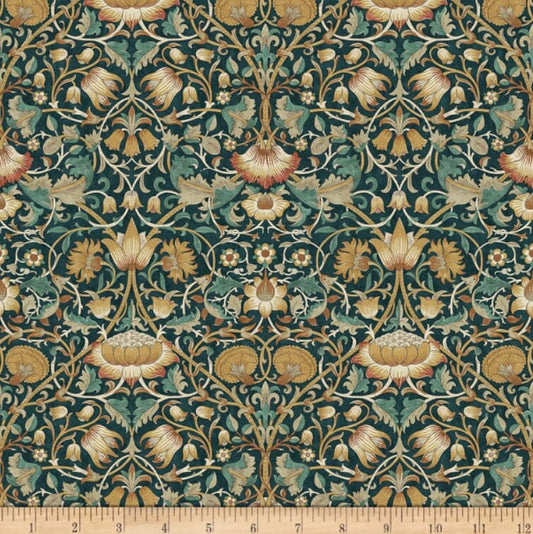 One Curtain Panel "FreeSpirit Standen Lodden Autumn" Fabric, FreeSpirit Fabrics, The Original Morris & Co. Bold, Elegant Home Decor