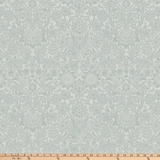 One Curtain Panel "Mineral Pure Sunflower Mint" Fabric, FreeSpirit Fabrics, The Original Morris & Co. Bold, Elegant Home Decor