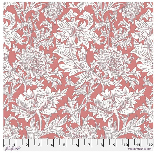 One Holiday Tree Skirt "Chrysanthemum tonal - Coral - Wandle" Home Decor. William Morris Christmas Tree Decor