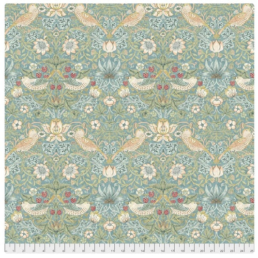 One Holiday Tree Skirt "Aqua Strawberry Thief" Home Decor. William Morris Christmas Tree Decor