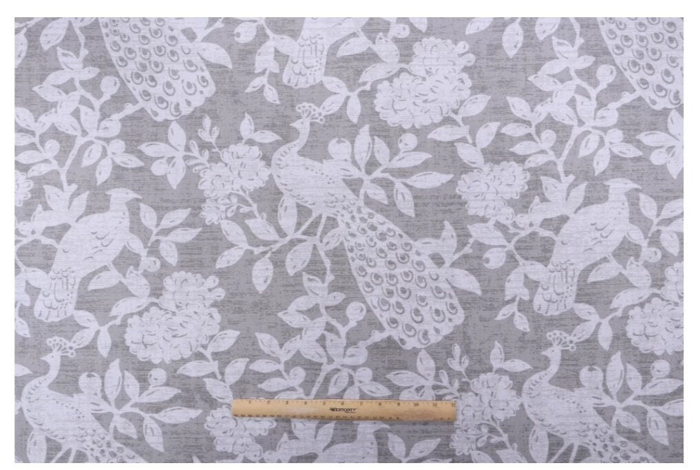 One (1) Curtain Panel "Magnolia Home Fashions Birdsong Pearl" - Custom made to order handmade quality drapery.