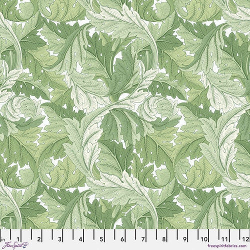 One Holiday Tree Skirt "FreeSpirit Leicester Acanthus Green" Home Decor. William Morris Christmas Tree Decor