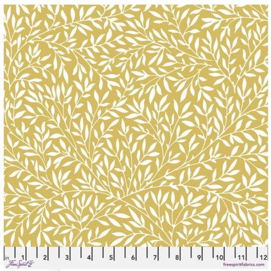 One Holiday Tree Skirt "FreeSpirit Leicester Standen Lily - Yellow " Home Decor. William Morris Christmas Tree Decor