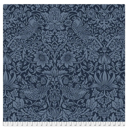Table Linens "Strawberry Thief Navy" Tablecloth, Runner, Place mat, napkin. Elegant custom table decor for home or event