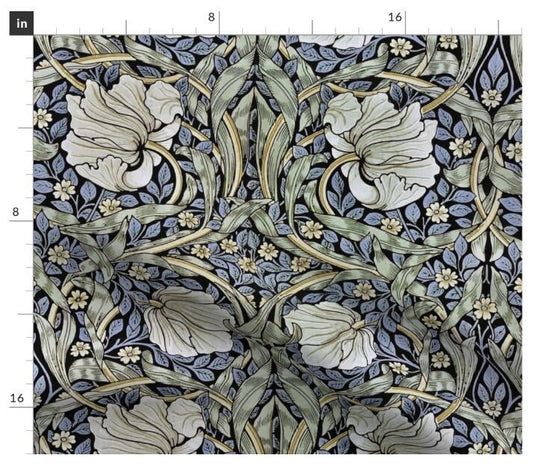 One Roman Shade "Pimpernel Original". Custom Made to Order Window Treatments for Home or Business. Wiliam Morris, Arts and Crafts Design