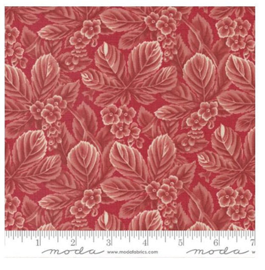 One Curtain Panel "Chateau De Chantilly Amelie Florals Leaf Rouge" By Moda Fabrics. French General. Elegant Handmade Window Treatments