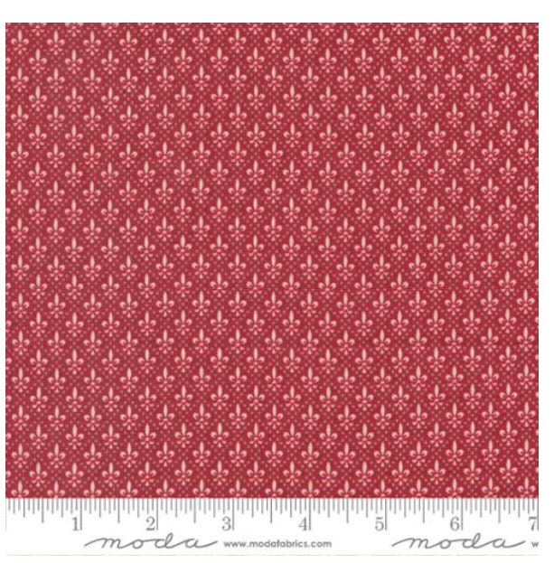 One Holiday Tree Skirt "Chateau De Chantilly Conde Blenders Fleur De Lis Rouge" By Moda Fabrics. Handmade Christmas Tree Skirt.