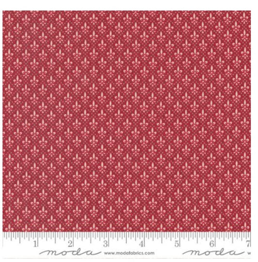 One Holiday Tree Skirt "Chateau De Chantilly Conde Blenders Fleur De Lis Rouge" By Moda Fabrics. Handmade Christmas Tree Skirt.