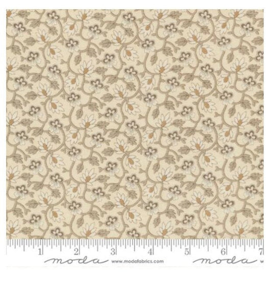 One Holiday Tree Skirt "Chateau De Chantilly Moliere Small Floral Vine Blender Pearl Roche" By Moda Fabrics. Handmade Christmas Tree Skirt.