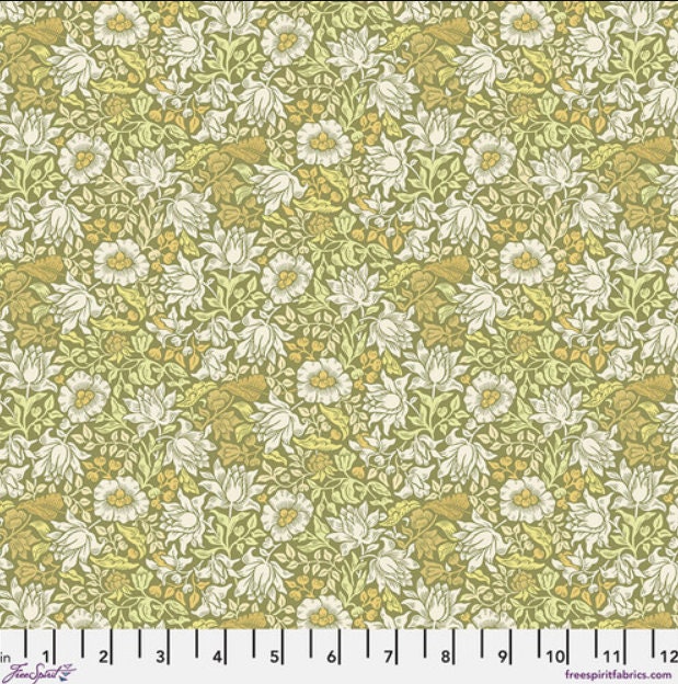One Curtain Panel "Mallow - Multi Buttermere" William Morris Fabric. Custom Handmade to Order Window Treatments.