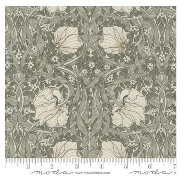 One Curtain Panel "Pimpernell Florals Porcelain" fabric Ebony Suite By Barbara Brackman for Moda Fabrics. William Morris Design. Handmade
