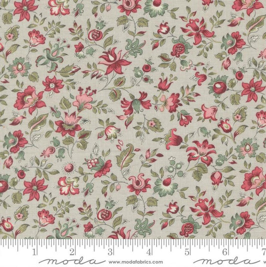 One Curtain Panel or Valance "Picardie Small Floral Smoke" fabric Antoinette French General. Handmade to order drapery. Pink and gray flower