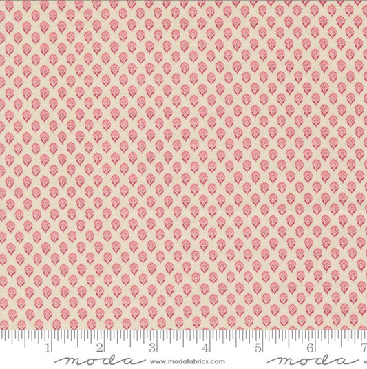 One Holiday Tree Skirt "Adelaide Blenders Foulard Faded Red" fabric Antoinette French General. Home Decor, handmade in Ohio