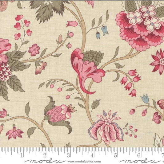One Holiday Tree Skirt "Cecile Florals Pearl" fabric Antoinette French General