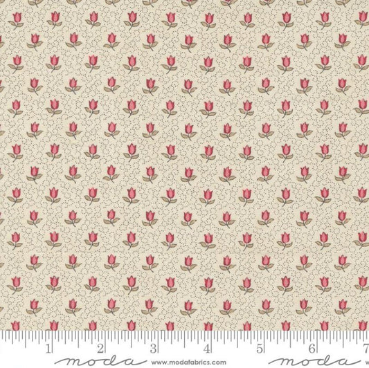 One Curtain Panel "Champagne Small Floral Pearl" fabric Antoinette French General. Handmade window treatments