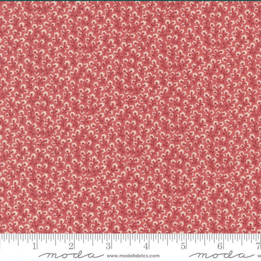 One Holiday Tree Skirt "Dauphine Blenders Faded Red" fabric Antoinette French General. Home Decor, handmade in Ohio