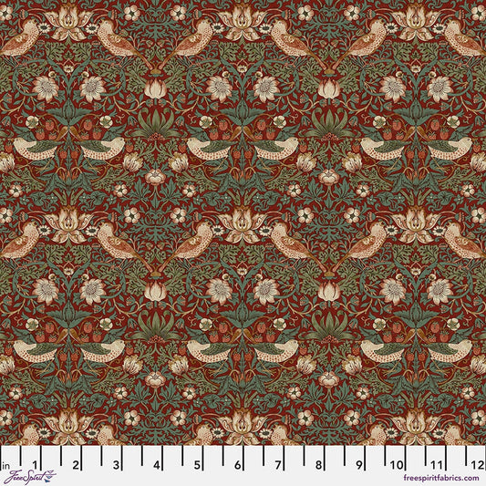 Pillow Cover - "Strawberry Thief Wine" fabric. Cotswold FreeSpirit Fabric. William Morris Design. Handmade in Ohio. Sham or Throw Pillows.